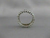 ANTIQUE WIDE 2.55CTW DIAMOND ROUND EMERALD 14KT WHITE GOLD ETERNITY RING #19610