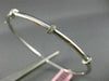 ESTATE .30CT DIAMOND 14KT WHITE GOLD PAST PRESENT FUTURE CIRCLE BANGLE BRACELET