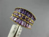 ESTATE LARGE 2.85CT AAA AMETHYST 14KT YELLOW GOLD 3D FILIGREE ANNIVERSARY RING