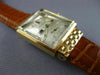 ANTIQUE NORMAN AAA GARNET 14KT YELLOW GOLD CLASSIC SQUARE ETCHING WATCH #2417