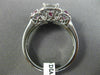 ESTATE WIDE 1.68CT DIAMOND & AAA PINK SAPPHIRE 14K WHITE GOLD 3D ENGAGEMENT RING