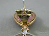 ESTATE LARGE 2.25CT DIAMOND & MULTI GEM 14KT WHITE & ROSE GOLD CLIP ON EARRINGS