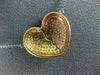 ESTATE 1.93CT PINK & FANCY YELLOW DIAMOND 18KT ROSE & YELLOW GOLD HEART NECKLACE
