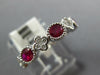 .96CT DIAMOND & AAA RUBY 18KT WHITE GOLD OVAL FLOWER FILIGREE ANNIVERSARY RING