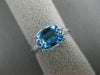 2.16CT DIAMOND & AAA BLUE TOPAZ 14KT WHITE GOLD DOUBLE HEART FILIGREE LOVE RING