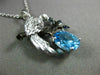 ESTATE 1.56CT DIAMOND & AAA MULTI COLOR GEM 14KT WHITE & BLACK GOLD 3D PENDANT