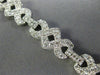 ANTIQUE WIDE 2.97CT DIAMOND 14KT WHITE GOLD 3D INFINITY TENNIS BRACELET #21888