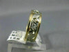 ANTIQUE .35CT DIAMOND 14K WHITE YELLOW GOLD FILIGREE ETERNITY WEDDING RING 21370