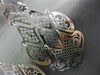ESTATE LARGE .60CT DIAMOND 14K WHITE GOLD 3D PAVE OPEN FILIGREE HANGING EARRINGS