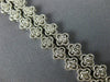 3.10CT DIAMOND 18KT WHITE GOLD 3D 4 LEAF CLOVER FLOWER ETERNITY TENNIS NECKLACE