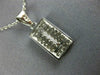ESTATE .35CT DIAMOND 14KT WHITE GOLD 3D CLASSIC INVISIBLE PRINCESS PENDANT #585