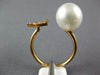 ESTATE .12CT DIAMOND & AAA SOUTH SEA PEARL 18KT YELLOW GOLD 3D CLASSIC STAR RING
