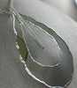 ESTATE LARGE .26CT DIAMOND 14KT WHITE GOLD 3D TEAR DROP HANDCRAFTED LOVE PENDANT