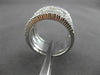 ESTATE WIDE 1.36CT DIAMOND 14KT WHITE GOLD MULTI ROW FLORAL OPEN FUN RING #16803