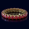 3.10CT AAA RUBY 14KT YELLOW GOLD 3D CLASSIC SHARED PRONG ETERNITY FUN LOVE RING