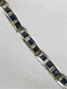ESTATE 4.45CT DIAMOND & SAPPHIRE 14KT WHITE GOLD 3 DIMENSIONAL TENNIS BRACELET