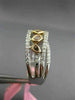 WIDE 1.15CT WHITE & PINK DIAMOND 18KT WHITE & ROSE GOLD 3D CRISS CROSS LOVE RING