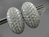 ESTATE LARGE 7.07CTW DIAMOND 18KT WHITE GOLD OVAL FILIGREE PAVE CLIP ON EARRINGS