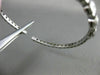 ESTATE .60CT DIAMOND 14KT WHITE GOLD 3D 9 STONE ETOILE FLEXIBLE BANGLE BRACELET