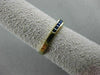 ESTATE .60CT AAA ASSCHER CUT SAPPHIRE 14KT YELLOW GOLD WEDDING RING BAND #20288