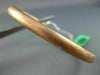 ESTATE LARGE .75CT DIAMOND 18KT WHITE ROSE GOLD MATTE SHINY LOVE BANGLE BRACELET