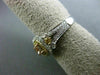 ESTATE GIA 1.0CT DIAMOND 18KT TRI COLOR GOLD 3D SQUARE HALO ENGAGEMENT RING
