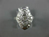 ANTIQUE WIDE .78CT DIAMOND 14KT WHITE GOLD ROUND & MARQUISE FILIGREE RING #565