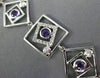 ESTATE WIDE 2.31CT DIAMOND & AAA AMETHYST 14KT WHITE GOLD SQUARE ETOILE BRACELET