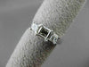 ESTATE .36CT DIAMOND 14KT WHITE GOLD 3 STONE SEMI MOUNT ENGAGEMENT RING #18608