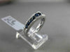 ESTATE 1.16CT DIAMOND & AAA SAPPHIRE 18K WHITE GOLD GRADUATING ANNIVERSARY RING