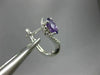 ESTATE 1.28CT DIAMOND & AMETHYST 18K WHITE GOLD SWIRL LEVERBACK HANGING EARRINGS