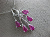 ESTATE 1.27CT DIAMOND & AAA RUBY 14KT WHITE GOLD 6 STONE PENDANT