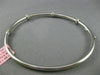 ESTATE .30CT DIAMOND 14KT WHITE GOLD PAST PRESENT FUTURE CIRCLE BANGLE BRACELET