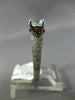 ESTATE 1.46CT DIAMOND & AAA RUBY 14KT WHITE GOLD 3D HEART SHAPE ENGAGEMENT RING