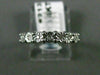 ESTATE .07CT DIAMOND 14K WHITE GOLD 3D CLASSIC 7 STONE ANNIVERSARY RING #21358