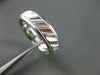 ESTATE WIDE 14KT SOLID WHITE GOLD RIDGE DESIGN MENS WEDDING RING HANDSOME #1218