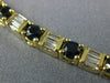 ESTATE 15.88CT DIAMOND & AAA SAPPHIRE 18KT YELLOW GOLD 3D ETERNITY LOVE NECKLACE