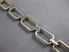 WIDE 1.21CT DIAMOND 14KT 2 TONE GOLD 3D CLASSIC RECTANGULAR LINK TENNIS BRACELET
