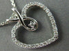 ESTATE .25CT DIAMOND 14K WHITE GOLD 3D OPEN HEART INFINITY LOVE FLOATING PENDANT