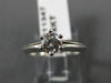 ESTATE WIDE .50CT ROUND DIAMOND 18K WHITE GOLD SOLITAIRE ENGAGEMENT RING #11347