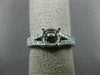 ESTATE .68CT DIAMOND 14KT WHITE GOLD 3D ROUND SEMI MOUNT ENGAGEMENT RING #2004