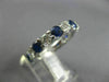 2.81CT DIAMOND & AAA SAPPHIRE 14K WHITE GOLD ETERNITY WEDDING ANNIVERSARY RING