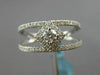 ESTATE .49CT DIAMOND 18KT WHITE GOLD DOUBLE ROW SQUARE SOLITAIRE FRIENDSHIP RING