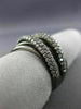 ESTATE WIDE 1.31CT DIAMOND 18KT BLACK GOLD 3D MULTI ROW CRISS CROSS LOVE RING
