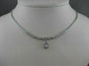 ESTATE 1.37CT DIAMOND 14KT WHITE GOLD HANGING BEZEL DROP NECKLACE 16.5" #2852