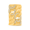WIDE .22CT DIAMOND 14K YELLOW GOLD DOUBLE LOVE KNOT HUGGIE HOOP HANGING EARRINGS