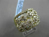 ESTATE LARGE 2.12CTW FANCY YELLOW & WHITE DIAMOND 18KT YELLOW GOLD FLOWER RING