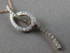 ESTATE .24CT WHITE & CHOCOLATE FANCY DIAMOND 14KT ROSE GOLD 3D ELONGATED PENDANT