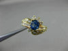 ESTATE 1.73CT DIAMOND & AAA OVAL SAPPHIRE 14KT YELLOW GOLD ENGAGEMENT RING #9788