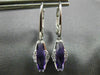 ESTATE 1.31CT DIAMOND & AAA AMETHYST 14KT WHITE GOLD TRAPEZOID HANGING EARRINGS